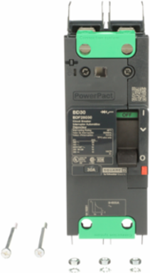 PowerPact B Circuit Breaker, 30A, 2 Pole, 14kA, 600Y/347VAC