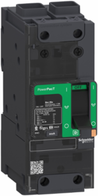 PowerPacT B Circuit Breaker, 50A 2 Pole, 14kA, Thermal Magnetic, 80%