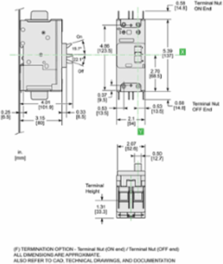 PowerPact B Circuit Breaker, 100A, 2 Pole, 14kA, Thermal Magnetic