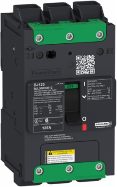 PowerPacT B Automatic Switch 125A 3 Pole 600Y/347VAC 14kA