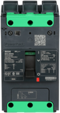 PowerPacT B Circuit Breaker 35A 3-Pole 600Y/347VAC 14kA