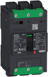 PowerPacT B Circuit Breaker, 60A, 3 Pole, 14kA, Thermal Magnetic, 80% Continuous Rating