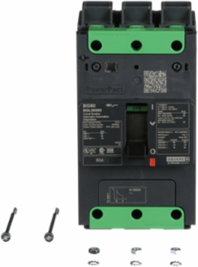 PowerPact B 80A 3-Pole Circuit Breaker, 600Y/347VAC, 18kA, Thermal Magnetic