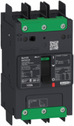 Circuit breaker, PowerPacT B, 100A, 3 pole, 600Y/347VAC, 25kA, terminal nut, thermal magnetic, 80%