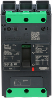 PowerPact B 40A Circuit Breaker, 3 Pole, 600Y/347VAC, 25kA, Thermal Magnetic