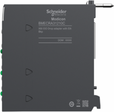 Modicon X80 Ethernet RIO Drop Adapter, 3 Ports, IP20, Coated