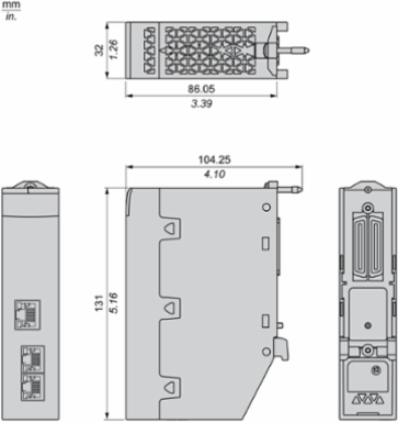 Communication module, Modicon M580, performance, Ethernet IP/Modbus TCP, for severe environments