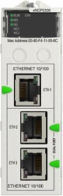 Modicon M580 Communication Module, IEC 61850, 3 Ethernet Ports, 0.345 kg