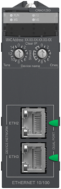 Modicon X80 Ethernet RIO Drop Adaptor, 2 Port, IP20
