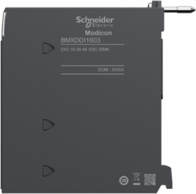 Modicon X80 Discrete Input Module, 16 Inputs, 48V DC Positive, IP20