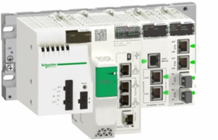 Modicon X80 Fiber Converter Module, 24V, 2 RJ45, 0-2000m