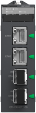 Fiber Converter Modicon X80 2CH 100Mb 32 mm Wide