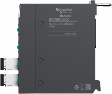 Fiber Converter Modicon X80 2CH 100Mb 32 mm Wide