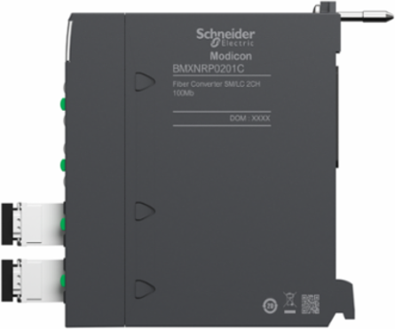 Fiber Converter, 2 Channel, 100Mb, Single Mode, IP20, -25-60°C