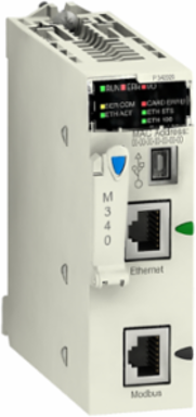 Modicon M340 Processor Module, Max 1024 Discrete I/O, 256 Analog I/O, IP20