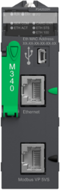 Modicon M340 Processor Module, 1024 Discrete I/O, 256 Analog I/O, -25 to 70 C