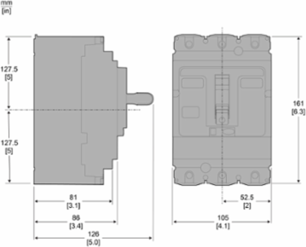 Circuit breaker, ComPacT NSX100F, 36kA/415VAC, 3 poles, TMD trip unit 63A