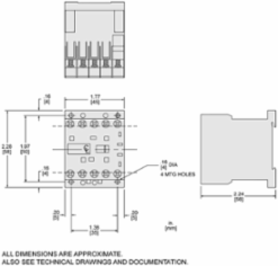 TeSys K Control Relay 4P (2NO+2NC), 10A, 690V, 220-230V AC