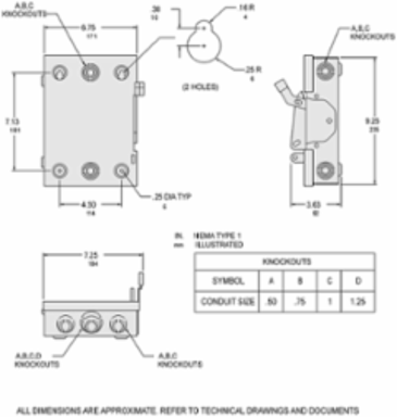 General Duty Safety Switch, 30A, 120/240V AC, 3 Poles, Fusible