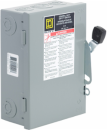 General Duty Safety Switch, 30A, 120/240V AC, 3 Poles, Fusible