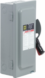 Safety switch, heavy duty, fusible, 30A, 600VAC/VDC, 3 poles, 20HP, NEMA 1