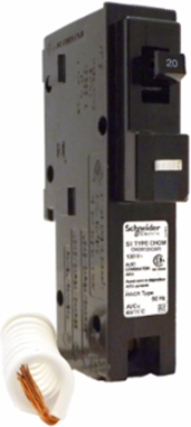 Homeline Mini Circuit Breaker, 20A, 1 Pole, 10kA AIR, Plug-On