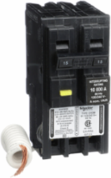 Homeline Miniature Circuit Breaker, 15A, 2 Pole, 120/240V AC, 10kA