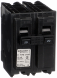 Miniature Circuit Breaker 20A 2 Pole 120/240V AC 10kA Plug-On