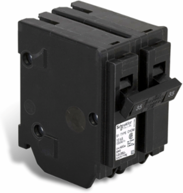 Homeline Miniature Circuit Breaker, 35A, 2 Pole, 120/240V AC, 10kA AIR