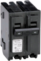 Homeline Mini Circuit Breaker, 40A 2 Pole, 120/240V AC, 10kA
