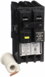 Homeline Mini Circuit Breaker, 40A, 120/240V, 10kA AIR, 2 Pole, Ground Fault
