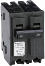 Miniature Circuit Breaker, 50A, 2 Pole, 120/240V AC, 10kA AIR, Plug-On