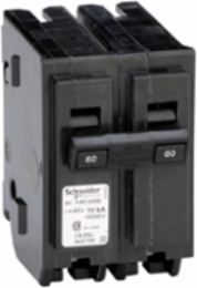 Homeline Miniature Circuit Breaker, 60A, 2 Pole, 120/240V AC, 10 kA
