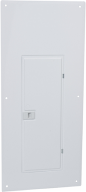 Cover, Homeline, for 16 space loadcentre with main breaker, combination flush and surface, white