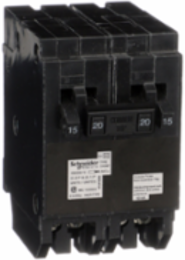 Homeline Quad Tandem Circuit Breaker, 2 x 15A & 1 x 20A, 10kA, Plug-In