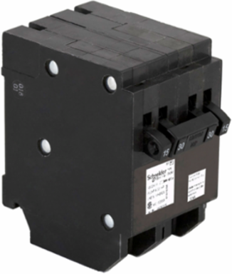 Quad Tandem Circuit Breaker, 2 x 15A & 1 x 30A, 120/240V, 10kA AIR