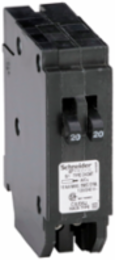 Homeline Tandem Circuit Breaker, 2 x 1 Pole 20A, 120/240V, 10kA AIR