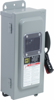 Safety switch, heavy duty, non fusible, 30A, 600VAC/VDC, 3 poles, 30HP, NEMA 12