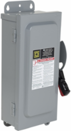 Safety switch, heavy duty, non fusible, 30A, 600VAC/VDC, 3 poles, 30HP, NEMA 12