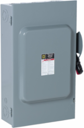 Safety switch, heavy duty, non fusible, 200A, 600VAC/VDC, 3 poles, 150HP, NEMA 1