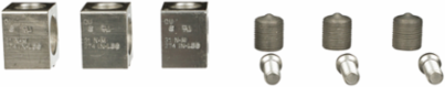 PowerPacT L Lug Kit, Mechanical, 250-400A, 2 AWG to 600 kcmil, Copper, Qty 3