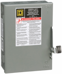 General Duty Safety Switch 30A 120/240VAC 2 Pole 3 Wire