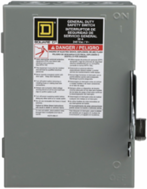 General Duty Fusible Safety Switch 3 Pole 30A 240VAC NEMA 1