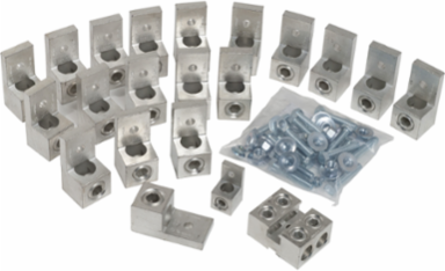 Low voltage transformer accessory, mechanical lug kit, 1200A, 600kcmil to 2 AWG, 20 lugs