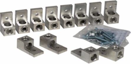 Low voltage transformer accessory, mechanical lug kit, 1200A, 600kcmil to 2 AWG, 12 lugs