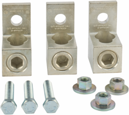Low Voltage Transformer Mechanical Lug Kit, 600A, 600kcmil to 4 AWG