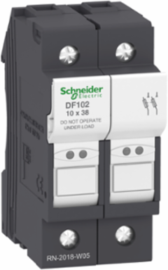 TeSys DF Fuse Carrier, 2P, 32A, 690V AC, 10x38mm Fuse Size