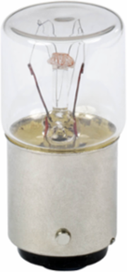 Incandescent Bulb 10W 24V AC/DC BA15d Clear Steady Light