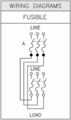 Double Throw Safety Switch, 30A, 600V, 3 Pole, NEMA 3R
