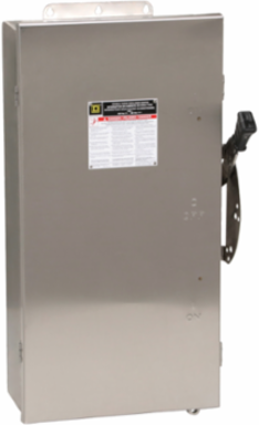 Double Throw Safety Switch 100A 600V 4-Pole NEMA 4/4X Stainless Steel